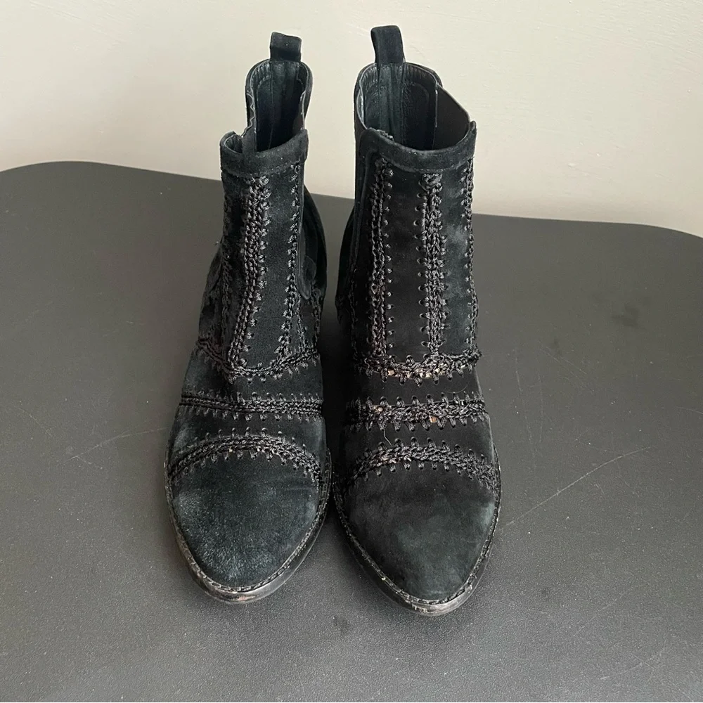 Mollini black suede leather booties size 36 - Picture 5 of 11